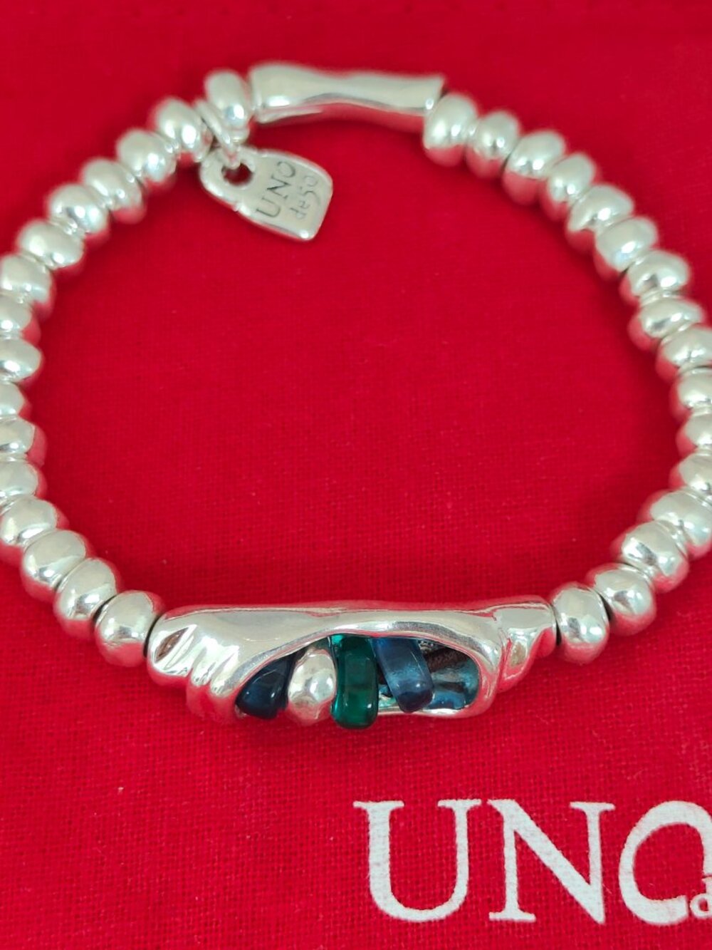 UNO DE 50 Women Bracelet Mermaid Authentic CORALLINE & Crystals Silver-Plated